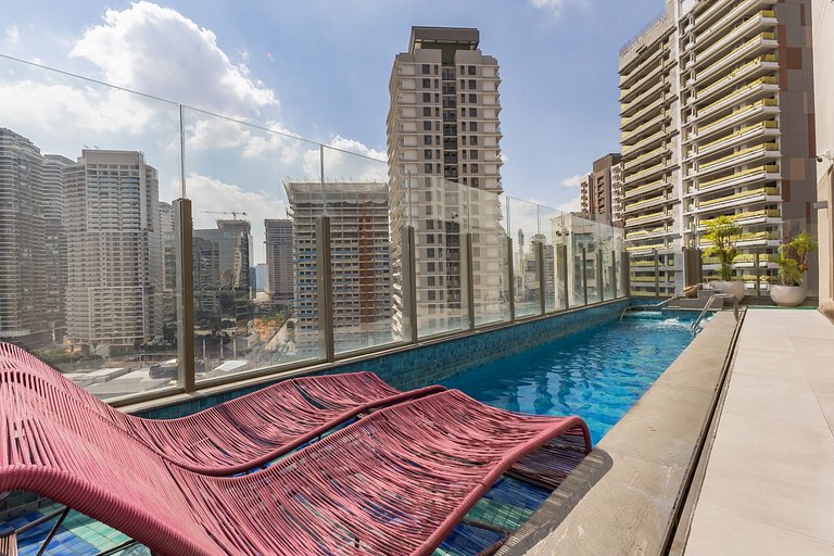 Moderno Studio no Brooklin | Piscina aquecida