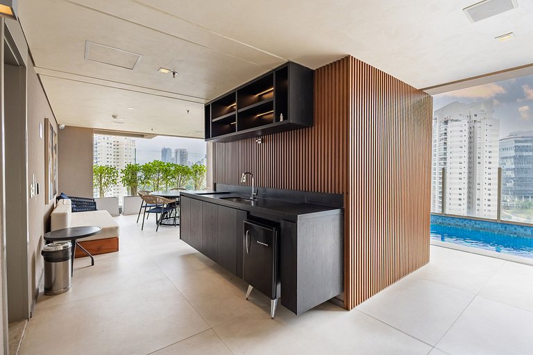 Moderno Studio no Brooklin | Piscina aquecida