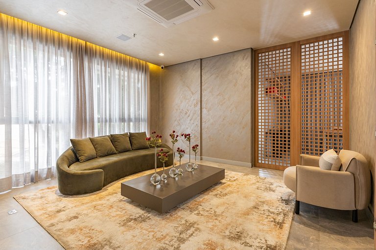 Moderno Studio no Brooklin | Piscina aquecida
