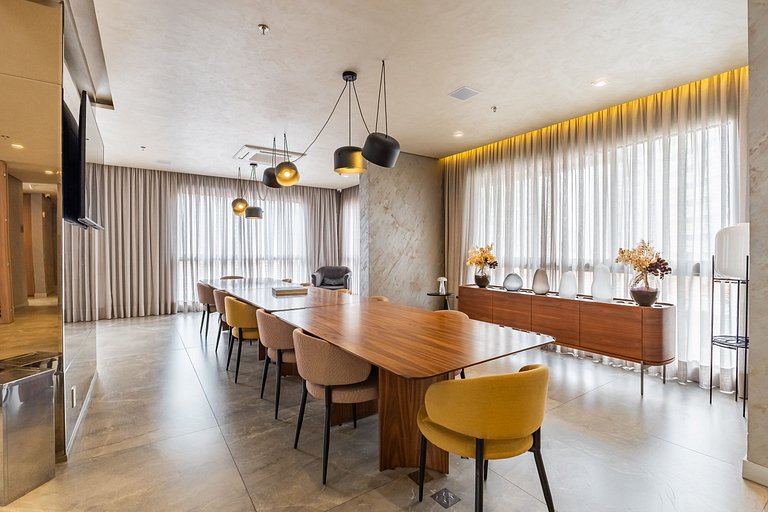 Moderno Studio no Brooklin | Piscina aquecida