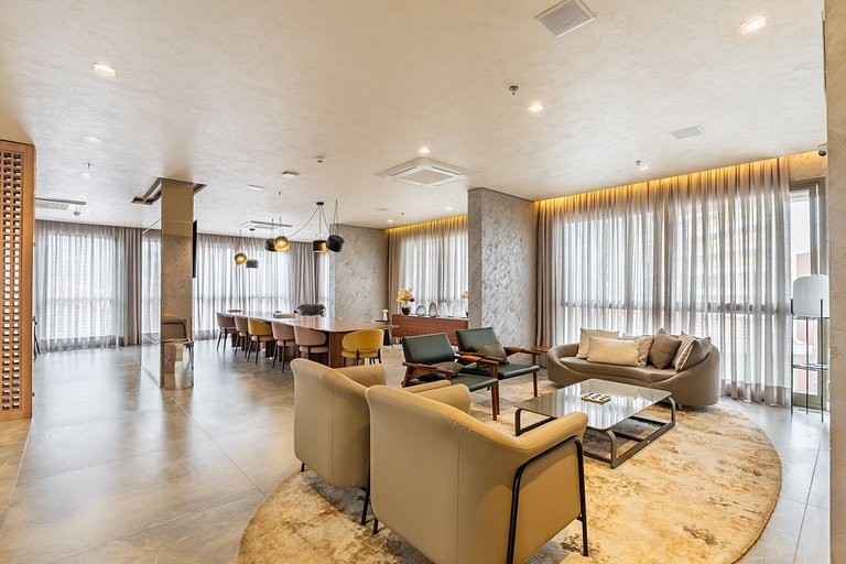 Moderno Studio no Brooklin | Piscina aquecida