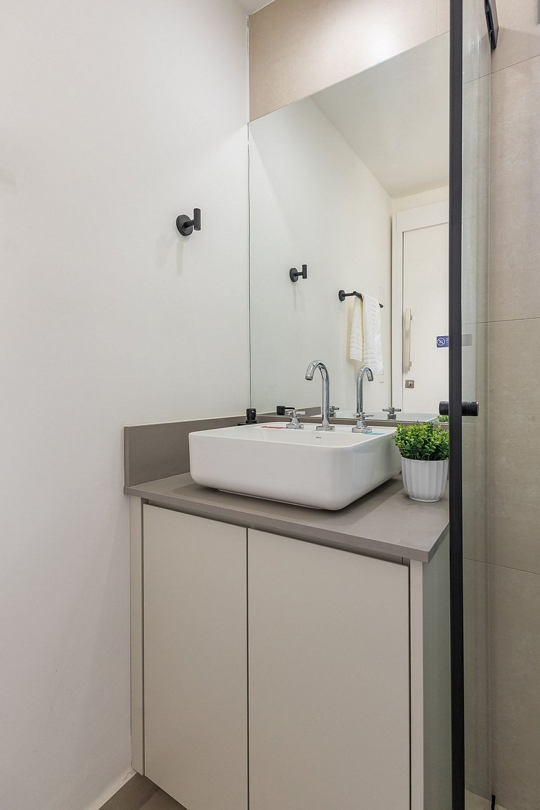 Estiloso Studio no Brooklin | Varanda com vista