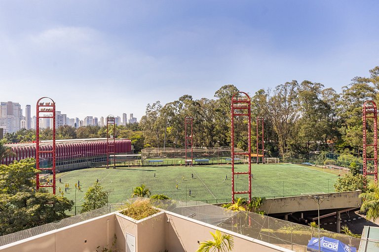 Estiloso Studio no Brooklin | Varanda com vista