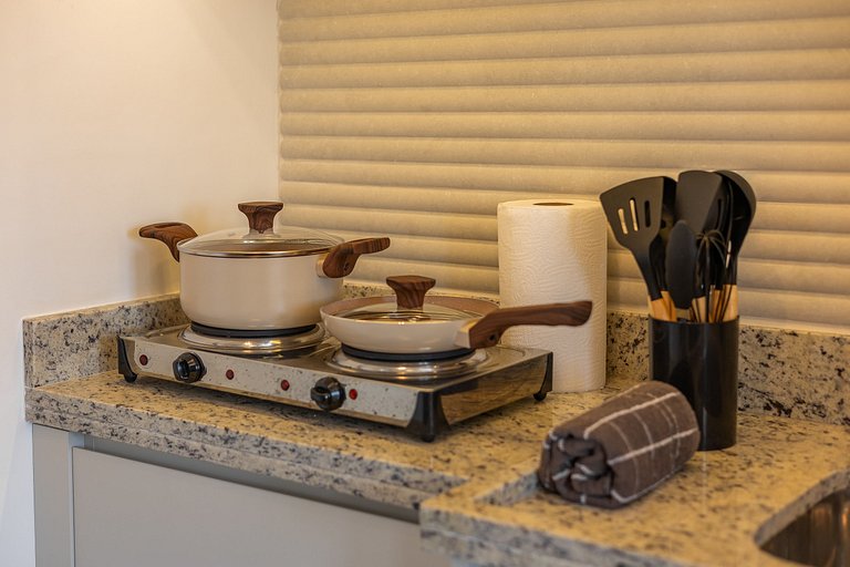 Estiloso Studio no Brooklin | Varanda com vista